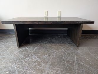 Two Dark Brown Stained Wood Boards