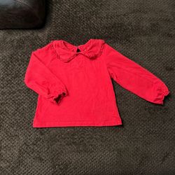 Girls red long sleeve top – size 3/4T (H&M)