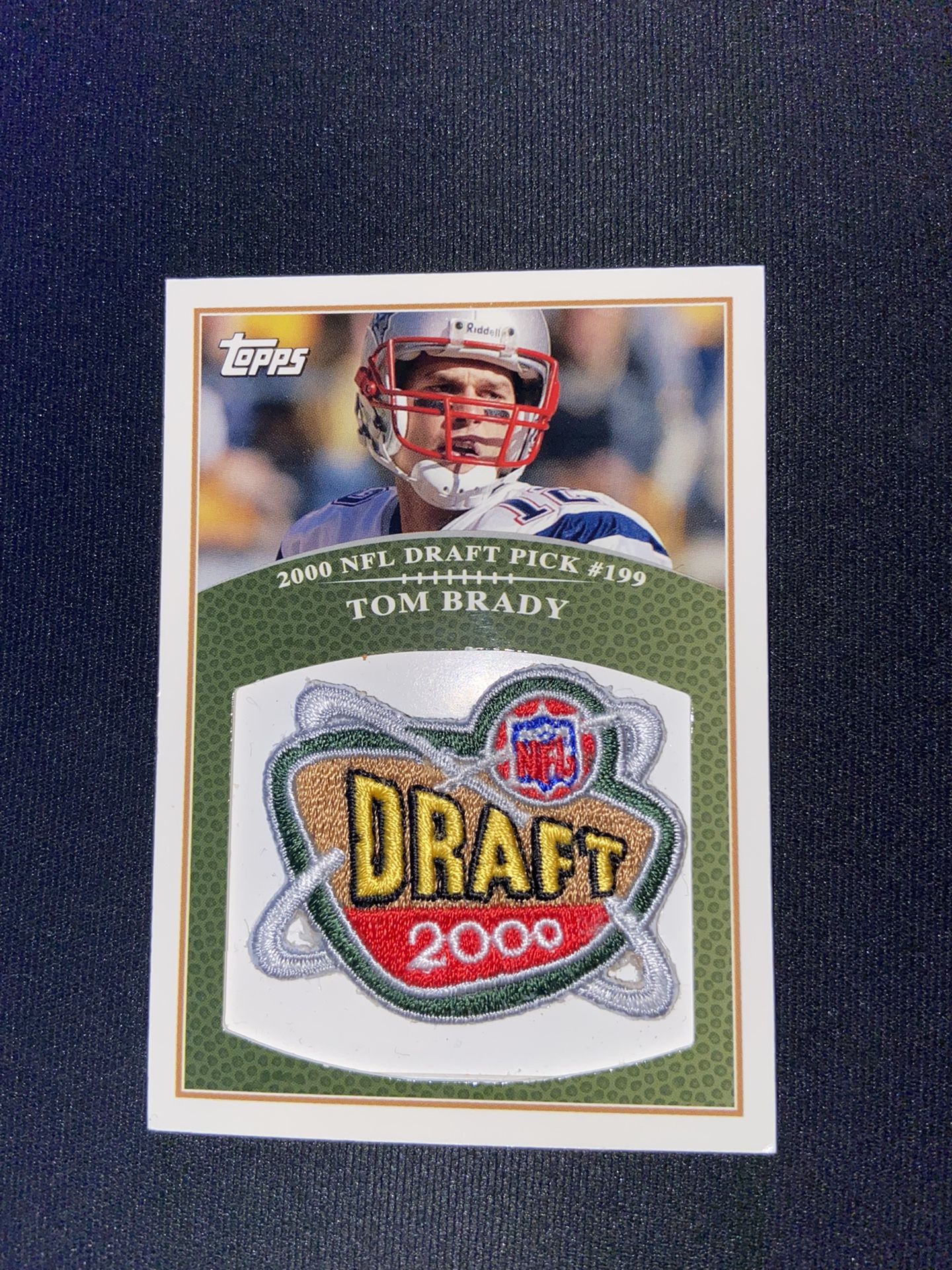 2009 Topps Tom Brady 2000 NFL Draft Patch RELIC Card