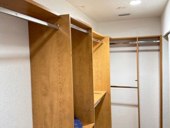 Wood Closet Organizer Panels and Parts