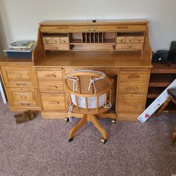Vintage Work Desk W/ Chair 