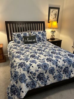 Queen size bed and night stand