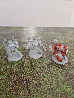 40k Tau, Crisis Suits, assembled/painted