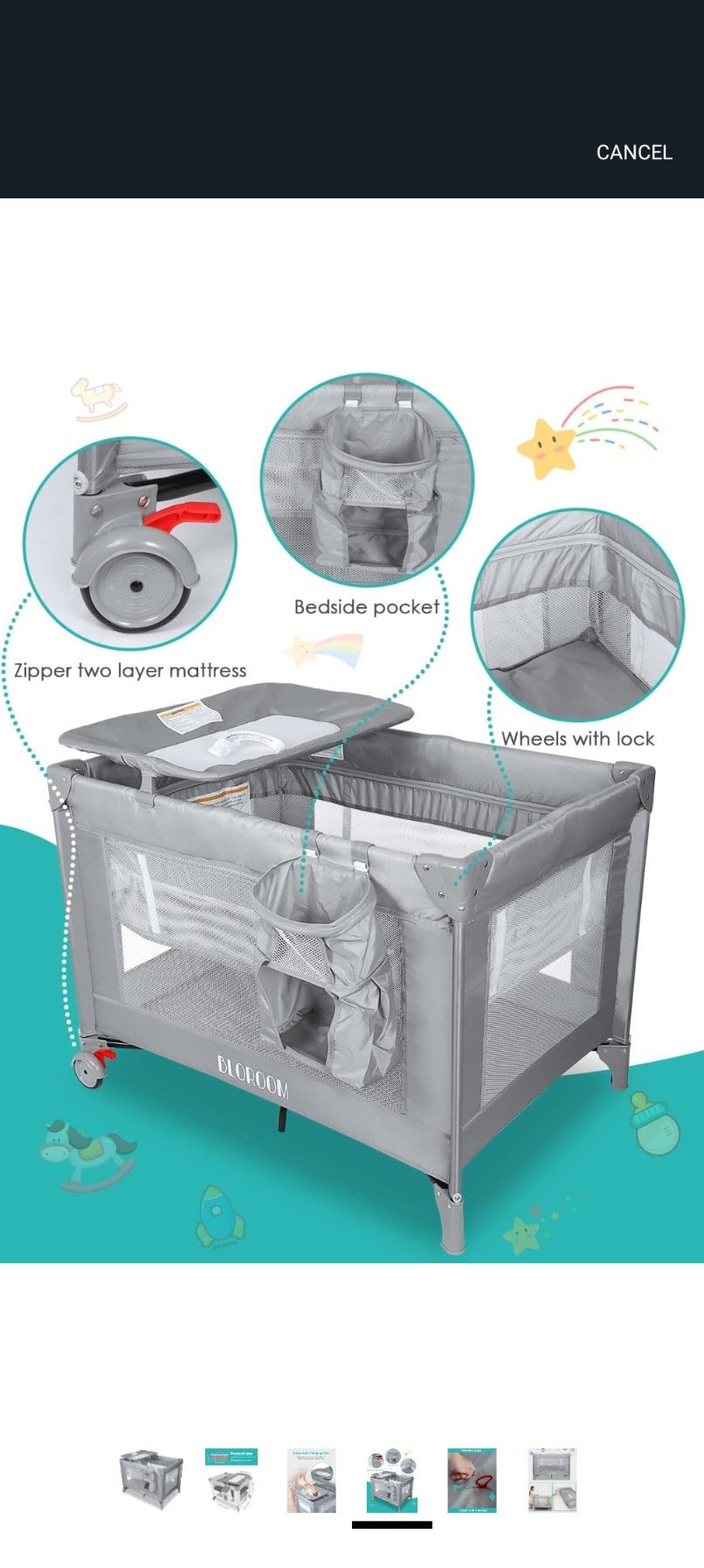 3 In 1 Baby Bassinet Crib