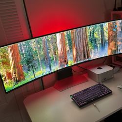 Samsung Odyssey OLED G95SC 49" DQHD (5120 x 1440) 240Hz UltraWide Curved Screen QD-OLED Gaming Monitor AMD FreeSync Premium Pro; HDR; HDMI