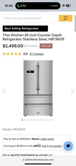 USED THOR refrigerator