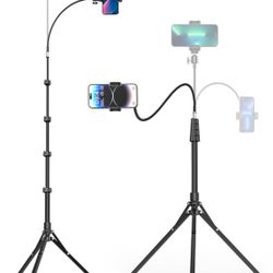 Phone Tripod, 92" Cell Phone Stand with 15" Gooseneck