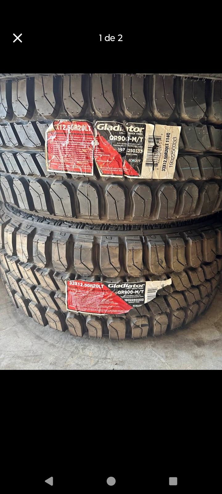 33 1250 18 New Tires Set