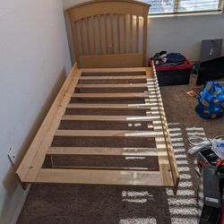 Twin Sized Wooden Bed Frame 