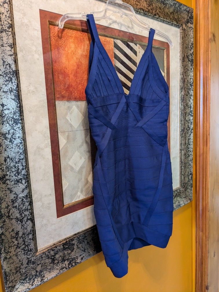 Royal Blue Bodycon Bandage Dress
