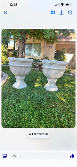 New Flower Pots made out of cement