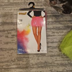 HALLOWEEN COSTUME - WOMENS PINK TULLE SKIRT - ADULT SMALL