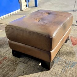 Macy’s Caramel Leather Ottoman