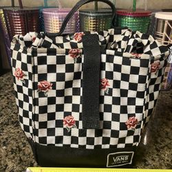 VANS Checkered Rose Insulated Lunch Bag Box