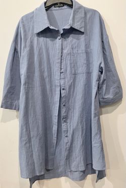 Blue Womens Blouses Fashion Casual Cardigan Short Sleeve Shorts- Ladies Tops and Blouses