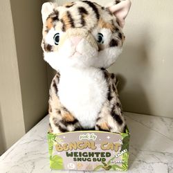 New Pink Sky Snug Bud Bengal Cat Plush Animal Weighted 2.2 Lbs