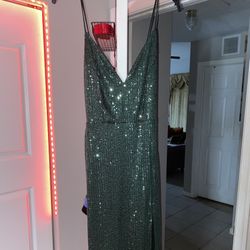 Green Sequin Dress 