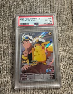 2025 Captain Pikachu psa 10