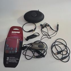 Shure E500PTH Triple-Driver Earphones - Complete Vintage Set