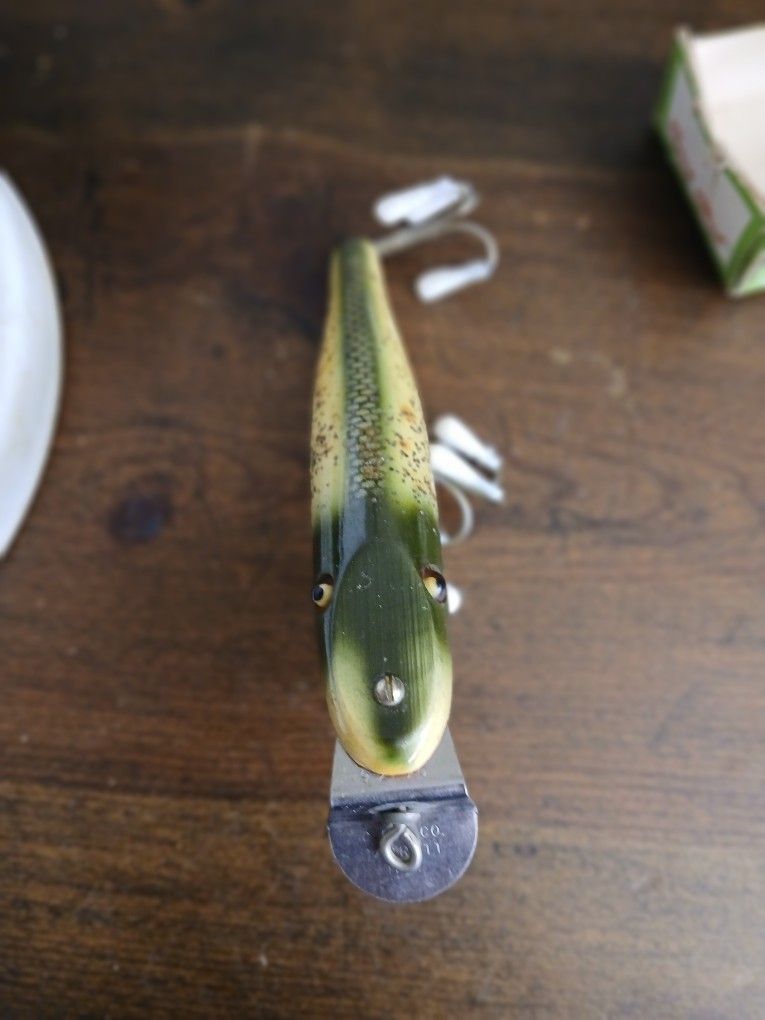 Vintage Creek Chub Pikie Minnow Glass Eye No. 718 “Silver Flash” w/ BOX