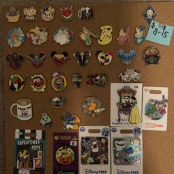 Disney Pins Mystery And Rack (read desc.)