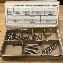 Stainless Steel Philips Flat Head Sheet Metal Screws