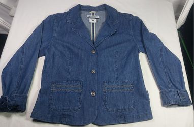 Columbia Women's Denim Chore Jacket Blue; Size Medium