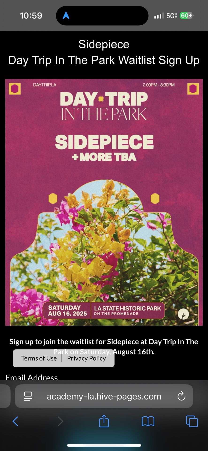 Sidepiece Daytrip Ticket