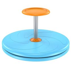 Spinner-X Seated Spinner Sensory Toy Sit and Spin Bigger Size for Kids Ages 3 and up Blue