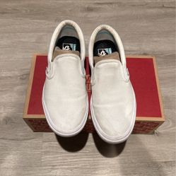 Vans white Slip Ons Comfy Cush Size 9