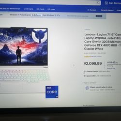 Lenovo LEGION 7 16IRX9 16" i9-14900HX GeForce RTX 4070 Max-Q 32GB 1 TB HDD W11H