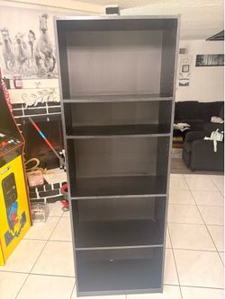 71.5 inch by 25 inch black shelf