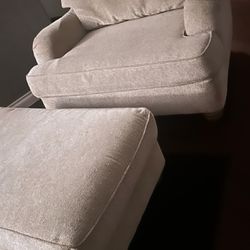 Couch & Over Size Chair w/ Ottoman 