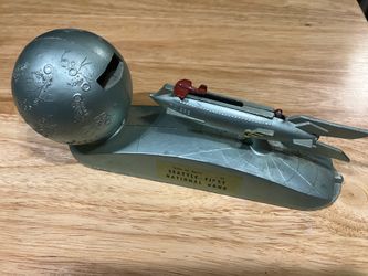 Vintage Space Age Duro Mold "Strato Bank" Mechanical Coin Toy - Seafirst Bank