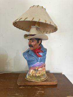 Vintage Cowboy Lamp
