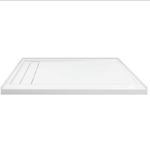 Transolid FLU6032L-31 Linear 60-in W x 32-in L Rectangular Concealed End Tub Replacement Shower Base with Left Hand Drain, White
Photo 1 of Transolid 