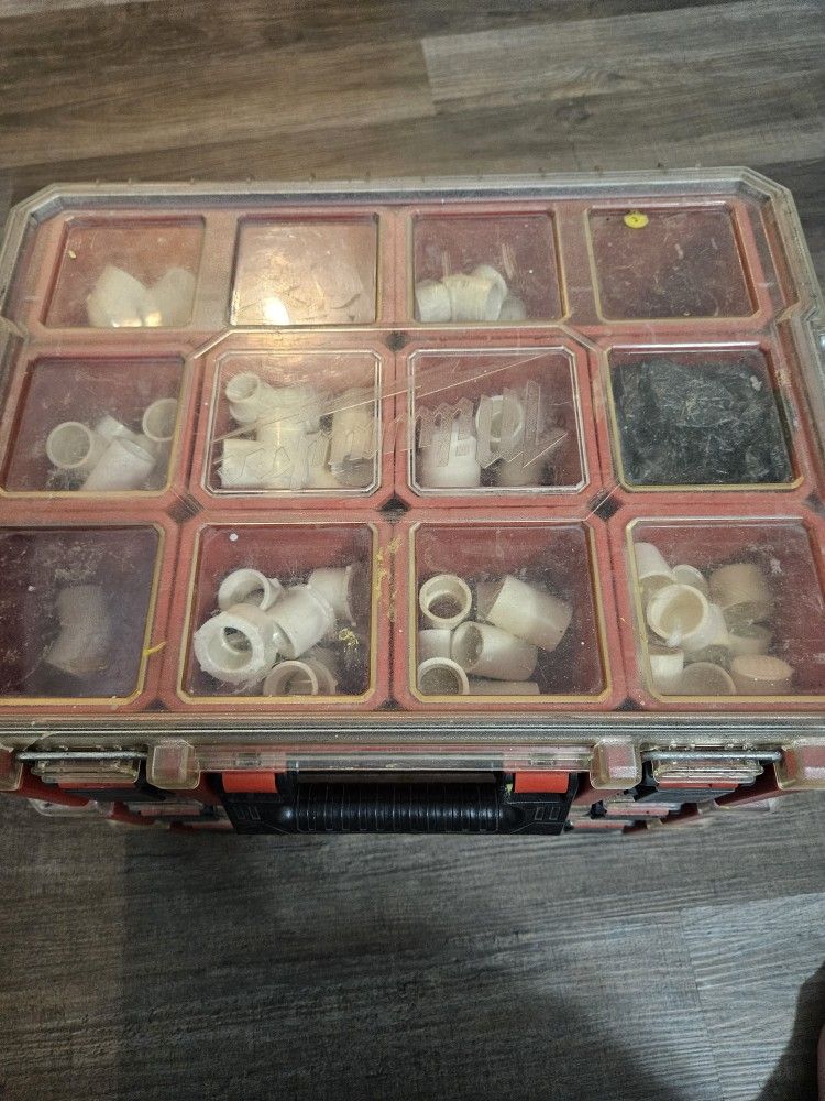 3 Milwaukee Compartment Trays With Cpvc 1/2 3/4 And 1 Inch Fitting