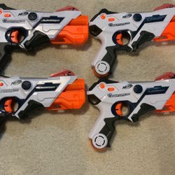 4 Identical Nerf Laser Ops Pro AlphaPoint Blasters