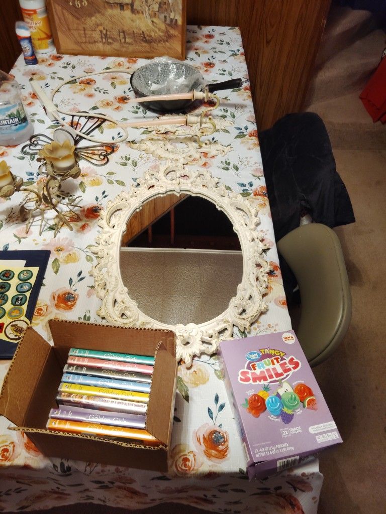 Mirror and Candle Holder