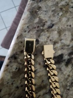 14k plated Cuban link chain ,20 inch and22