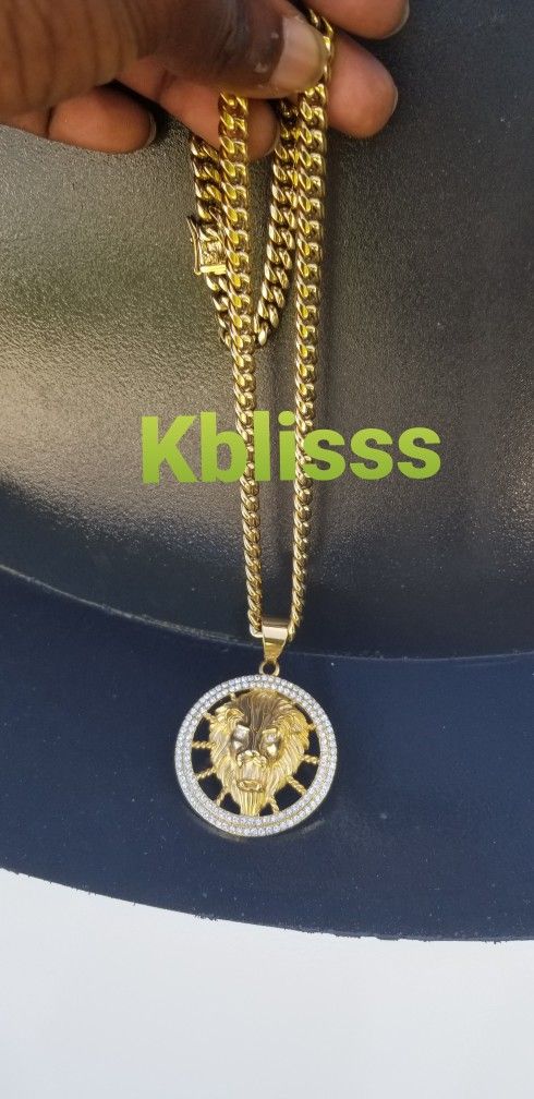 14k Gold Plated Miami Cuban Link Chain W Available For