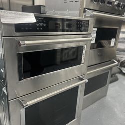 Kitchen Aid 27 in. Electric Even-Heat True Convection Wall Oven with Built-In Microwave in Stainless Steel