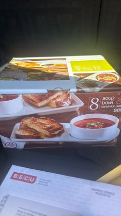 Soup and bowl sandwich plate set 8