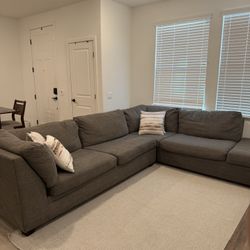 Grey L-shaped Couch