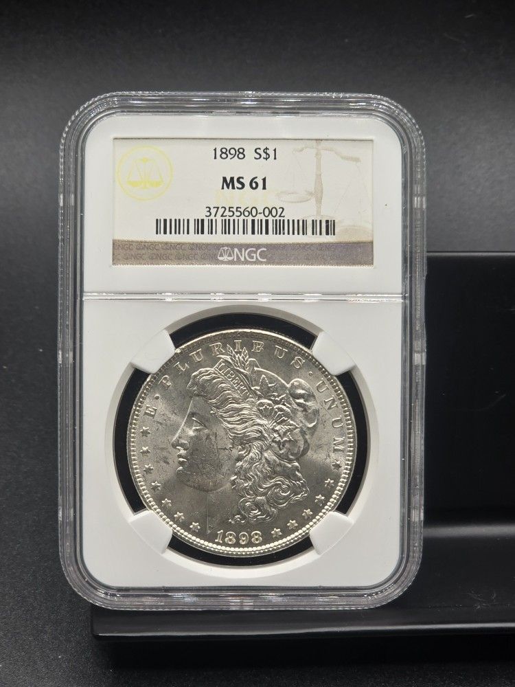 1898-P Morgan Silver Dollar NGC MS61
