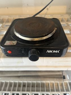 Aroma 8.7-in Metal Smooth Surface 1 Burner Electric Hot Plate