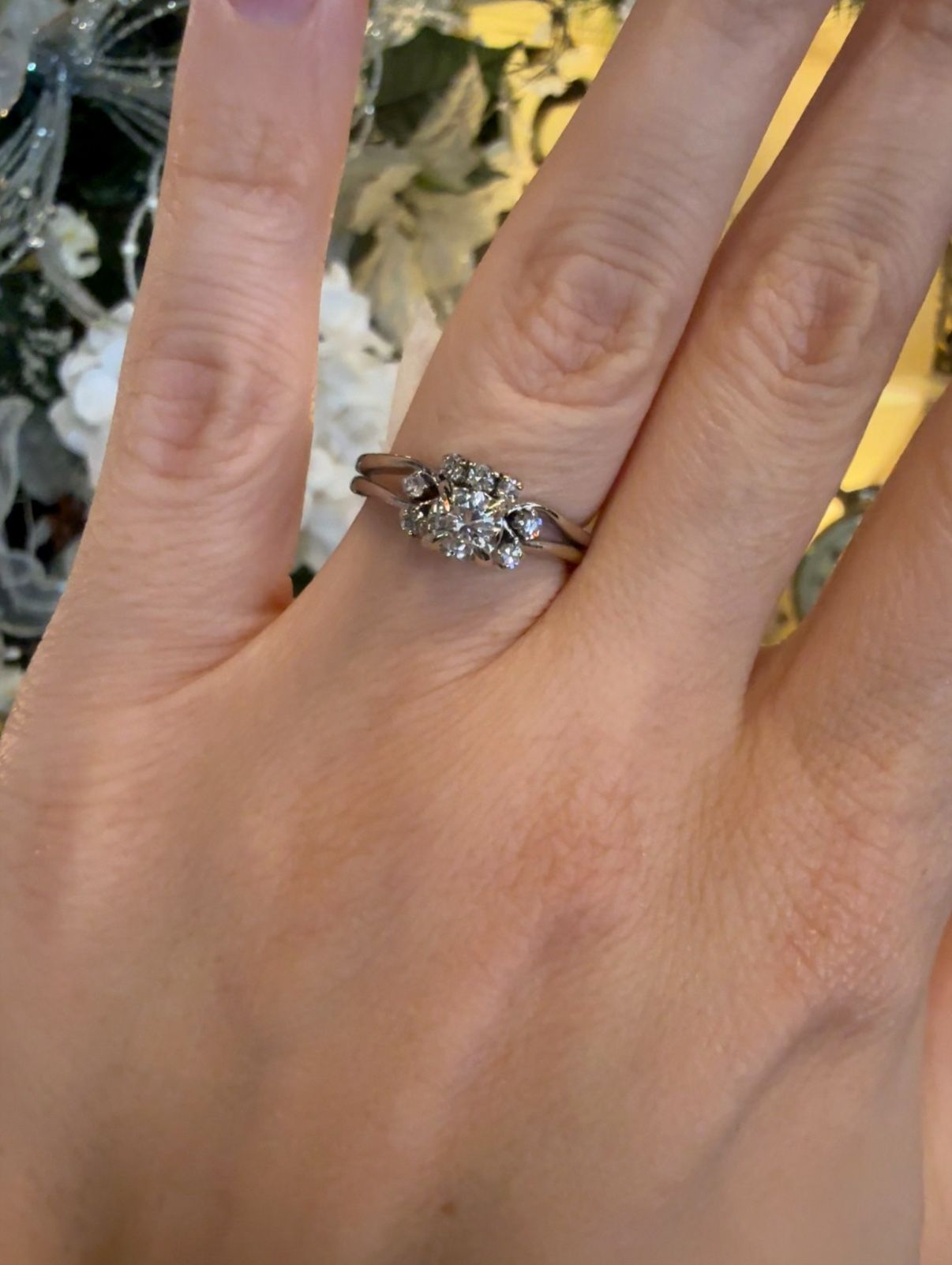 14K Gold Natural Diamonds Ring