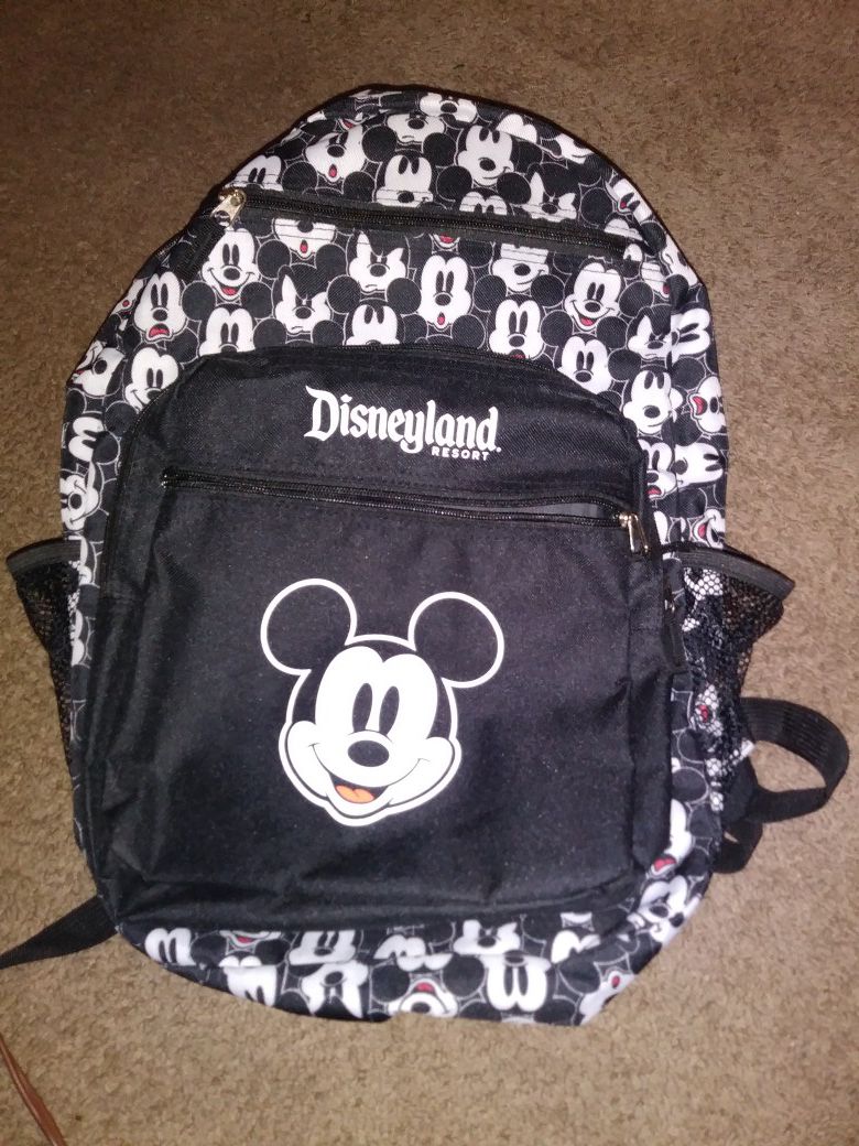 Disney Backpack Bag - Mickey Mouse Faces - Black and White