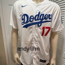 Shohei Ohtani #17 Los Angeles Dodgers White  Stitched Jersey 