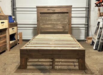 Solid wood bed in twin, full, or queen sizes